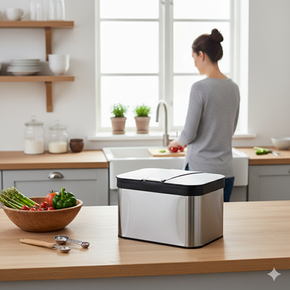 Brykkar Bioprügikast 4,3L║Roostevaba teras